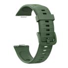For Huawei Watch Fit3 / Fit4 / Fit4 Pro Colorful Buckle Solid Color Silicone Watch Band(Army Green) - 3