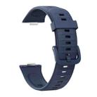 For Huawei Watch Fit3 / Fit4 / Fit4 Pro Colorful Buckle Solid Color Silicone Watch Band(Midnight Blue) - 3