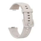For Huawei Watch Fit3 / Fit4 / Fit4 Pro Colorful Buckle Solid Color Silicone Watch Band(Ivory White) - 3