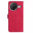 For Xiaomi Poco F7 Pro Moonlit Butterfly Dance Pattern Embossed Leather Phone Case(Rose Red) - 3