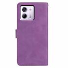 For Xiaomi Poco M7 Pro 5G Moonlit Butterfly Dance Pattern Embossed Leather Phone Case(Purple) - 3