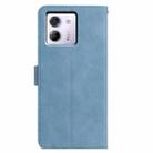 For Xiaomi Poco M7 Pro 5G Moonlit Butterfly Dance Pattern Embossed Leather Phone Case(Blue) - 3