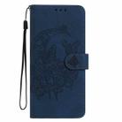 For Xiaomi Poco C71 Global Moonlit Butterfly Dance Pattern Embossed Leather Phone Case(Navy Blue) - 2