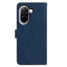 For Xiaomi Poco C71 Global Moonlit Butterfly Dance Pattern Embossed Leather Phone Case(Navy Blue) - 3