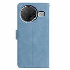 For Redmi K80 / K80 Pro Moonlit Butterfly Dance Pattern Embossed Leather Phone Case(Blue) - 3