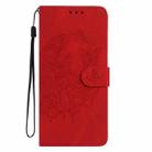 For Redmi A5 4G 171.7mm Moonlit Butterfly Dance Pattern Embossed Leather Phone Case(Red) - 2
