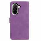 For Redmi A5 4G EU 173.3mm Moonlit Butterfly Dance Pattern Embossed Leather Phone Case(Purple) - 3