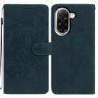 For Redmi A5 4G EU 173.3mm Moonlit Butterfly Dance Pattern Embossed Leather Phone Case(Green) - 1