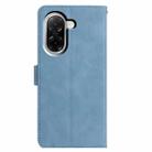 For Redmi A5 4G EU 173.3mm Moonlit Butterfly Dance Pattern Embossed Leather Phone Case(Blue) - 3