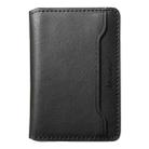 Denior V01 Magsafe Wallet Cowhide Texture Leather Magnetic Card Holder Bag(Black) - 2