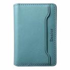 Denior V01 Magsafe Wallet Cowhide Texture Leather Magnetic Card Holder Bag(Blue) - 2
