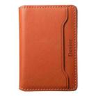 Denior V01 Magsafe Wallet Cowhide Texture Leather Magnetic Card Holder Bag(Brown) - 2