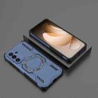 For Samsung Galaxy M56 5G Butterfly Armor MagSafe Magnetic Ring Shockproof Phone Case(Blue) - 2