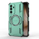 For Samsung Galaxy M56 5G Butterfly Armor MagSafe Magnetic Ring Shockproof Phone Case(Light Green) - 1