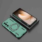 For Samsung Galaxy M56 5G Butterfly Armor MagSafe Magnetic Ring Shockproof Phone Case(Light Green) - 2