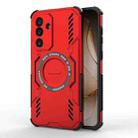For Samsung Galaxy M56 5G Butterfly Armor MagSafe Magnetic Ring Shockproof Phone Case(Red) - 1