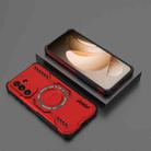 For Samsung Galaxy M56 5G Butterfly Armor MagSafe Magnetic Ring Shockproof Phone Case(Red) - 2