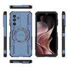 For Samsung Galaxy M36 5G India Butterfly Armor MagSafe Magnetic Ring Shockproof Phone Case(Blue) - 3