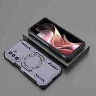 For Samsung Galaxy M36 5G India Butterfly Armor MagSafe Magnetic Ring Shockproof Phone Case(Purple) - 2