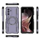 For Samsung Galaxy M36 5G India Butterfly Armor MagSafe Magnetic Ring Shockproof Phone Case(Purple) - 3