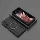 For Samsung Galaxy M36 5G India Butterfly Armor MagSafe Magnetic Ring Shockproof Phone Case(Black) - 2