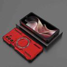 For Samsung Galaxy M36 5G India Butterfly Armor MagSafe Magnetic Ring Shockproof Phone Case(Red) - 2