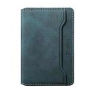 Denior V08 Magsafe Wallet Retro Texture Leather Magnetic Card Holder Bag(Blue) - 2