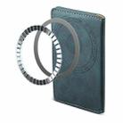Denior V08 Magsafe Wallet Retro Texture Leather Magnetic Card Holder Bag(Blue) - 3