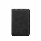 Denior V18 Magsafe Wallet Retro Texture Leather RFID Photo Frame Card Holder Bag(Black) - 2
