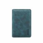 Denior V18 Magsafe Wallet Retro Texture Leather RFID Photo Frame Card Holder Bag(Blue) - 2