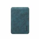 Denior V19 Magsafe Wallet Retro Texture Leather RFID Flip Card Holder Bag(Blue) - 2