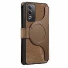 For OPPO A3 Pro Global / A80 5G CaseNeo MagSafe RFID Anti-theft Zipper Wallet Retro Leather Phone Case(Brown) - 3