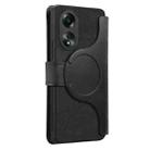 For OPPO A58 4G CaseNeo MagSafe RFID Anti-theft Zipper Wallet Retro Leather Phone Case(Black) - 3