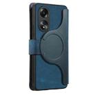 For OPPO A58 4G CaseNeo MagSafe RFID Anti-theft Zipper Wallet Retro Leather Phone Case(Blue) - 3