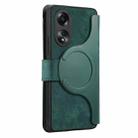 For OPPO A58 4G CaseNeo MagSafe RFID Anti-theft Zipper Wallet Retro Leather Phone Case(Green) - 3
