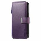 For OPPO A58 4G CaseNeo MagSafe RFID Anti-theft Zipper Wallet Retro Leather Phone Case(Purple) - 2