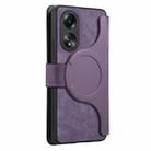 For OPPO A58 4G CaseNeo MagSafe RFID Anti-theft Zipper Wallet Retro Leather Phone Case(Purple) - 3