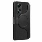 For OPPO A78 5G CaseNeo MagSafe RFID Anti-theft Zipper Wallet Retro Leather Phone Case(Black) - 3