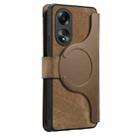 For OPPO A78 5G CaseNeo MagSafe RFID Anti-theft Zipper Wallet Retro Leather Phone Case(Brown) - 3