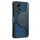 For OPPO A78 5G CaseNeo MagSafe RFID Anti-theft Zipper Wallet Retro Leather Phone Case(Blue) - 3