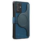 For OPPO A79 5G  / A2 5G CaseNeo MagSafe RFID Anti-theft Zipper Wallet Retro Leather Phone Case(Blue) - 3