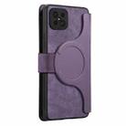 For OPPO A92s / Reno4 Z CaseNeo MagSafe RFID Anti-theft Zipper Wallet Retro Leather Phone Case(Purple) - 3