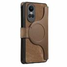 For OPPO Reno10 5G Global CaseNeo MagSafe RFID Anti-theft Zipper Wallet Retro Leather Phone Case(Brown) - 3
