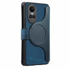 For OPPO Reno10 5G Global CaseNeo MagSafe RFID Anti-theft Zipper Wallet Retro Leather Phone Case(Blue) - 3