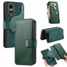 For OPPO Reno10 5G Global CaseNeo MagSafe RFID Anti-theft Zipper Wallet Retro Leather Phone Case(Green) - 1