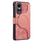 For OPPO Reno10 5G Global CaseNeo MagSafe RFID Anti-theft Zipper Wallet Retro Leather Phone Case(Pink) - 3