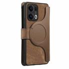 For OPPO Reno13 Pro CaseNeo MagSafe RFID Anti-theft Zipper Wallet Retro Leather Phone Case(Brown) - 3