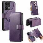 For OPPO Reno13 Pro CaseNeo MagSafe RFID Anti-theft Zipper Wallet Retro Leather Phone Case(Purple) - 1