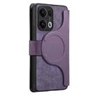 For OPPO Reno13 Pro CaseNeo MagSafe RFID Anti-theft Zipper Wallet Retro Leather Phone Case(Purple) - 3