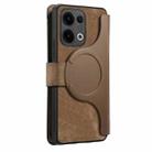 For OPPO Reno13 CaseNeo MagSafe RFID Anti-theft Zipper Wallet Retro Leather Phone Case(Brown) - 3